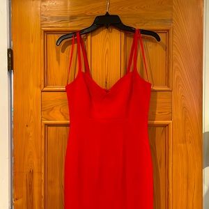 Red formal maxi, Likely, size 2
